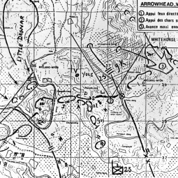 Plan du dispositif allié à Arrowhead et White Horse, octobre 1952 (ECPAD, D54-08-243)